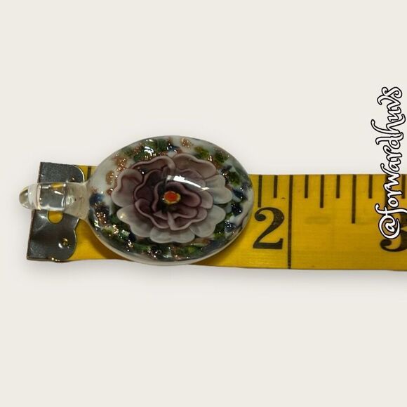 Hand Crafted Murino Style Glass Pendant - Picture 8 of 11